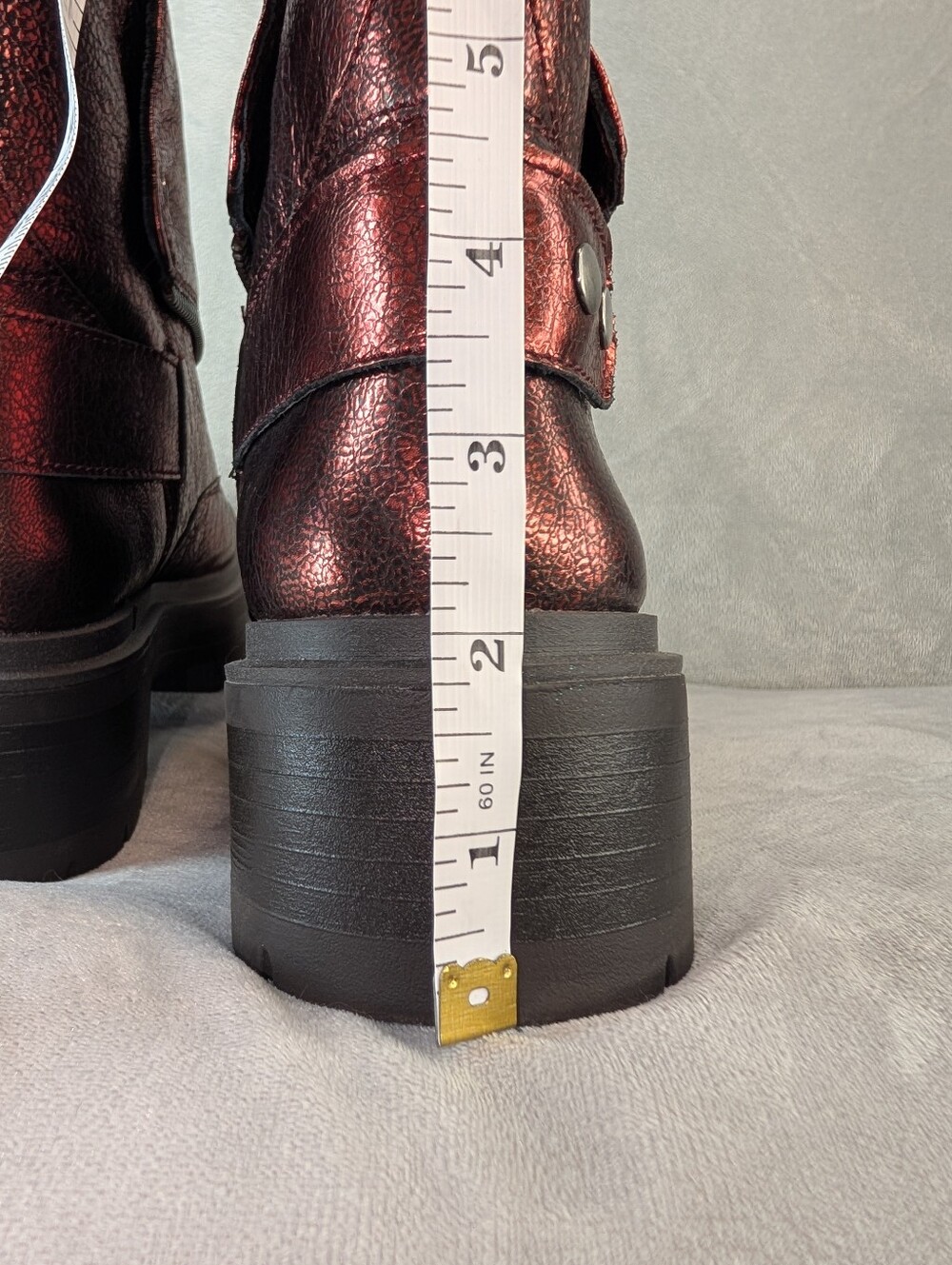Sam Edelman Linds Chelsea Boot Bordeaux Distressed Leather Women's Size 8.5 - Picture 12 of 12